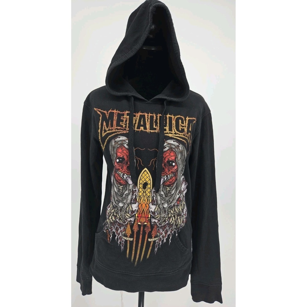 Bravado Metallica Hoodie Mens Small Black Sanitarium Graphic Band Sweatshirt